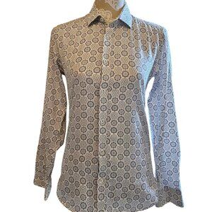 Ted Baker Womens long Sleeve Fitted Print Blouse Shirt size S-XS
